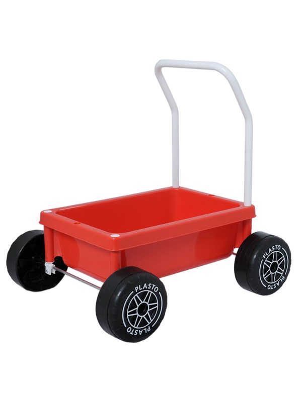 Plasto Baby walker silent wheels. Red