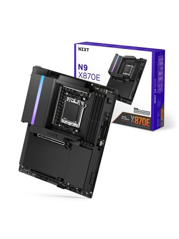 NZXT N9 X870E Black Emolevy - AMD X870E - AMD AM5 - DDR5 RAM - ATX