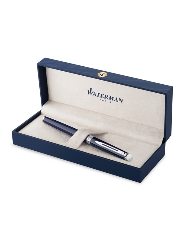 Waterman Hemisphere Rollerball pen Blue Lacquer with Palladium trim Fine tip Black Ink Gift Box