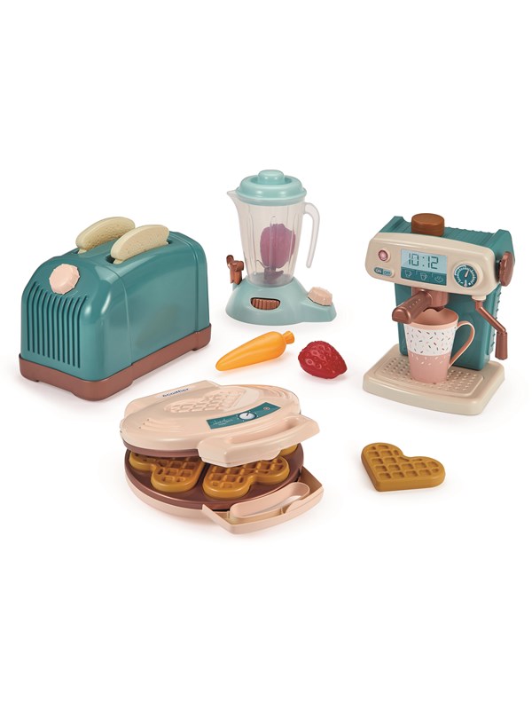 Ecoiffier Vert Azur Kitchen Set Complete 4-in-1 15 pcs