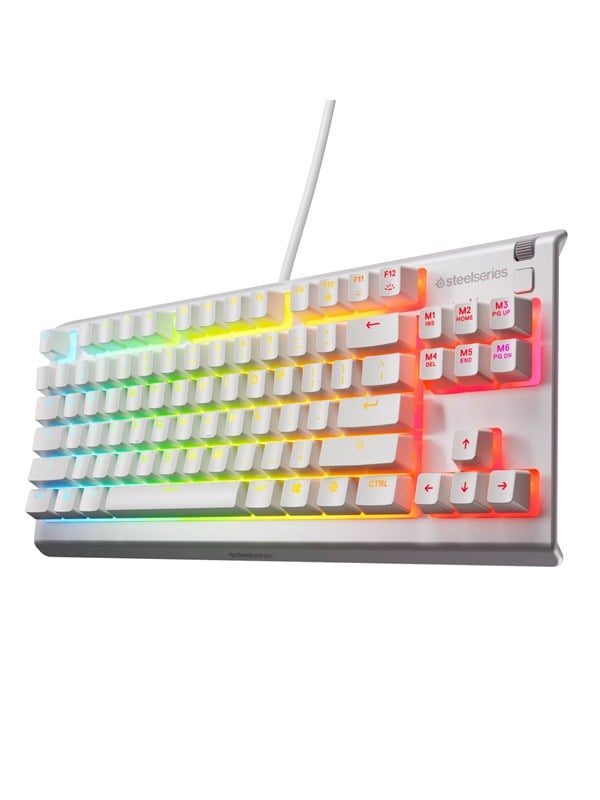 SteelSeries Apex 3 TKL - Pelinäppäimistö - ilman numpadia - Englanti (US) - Valkoinen