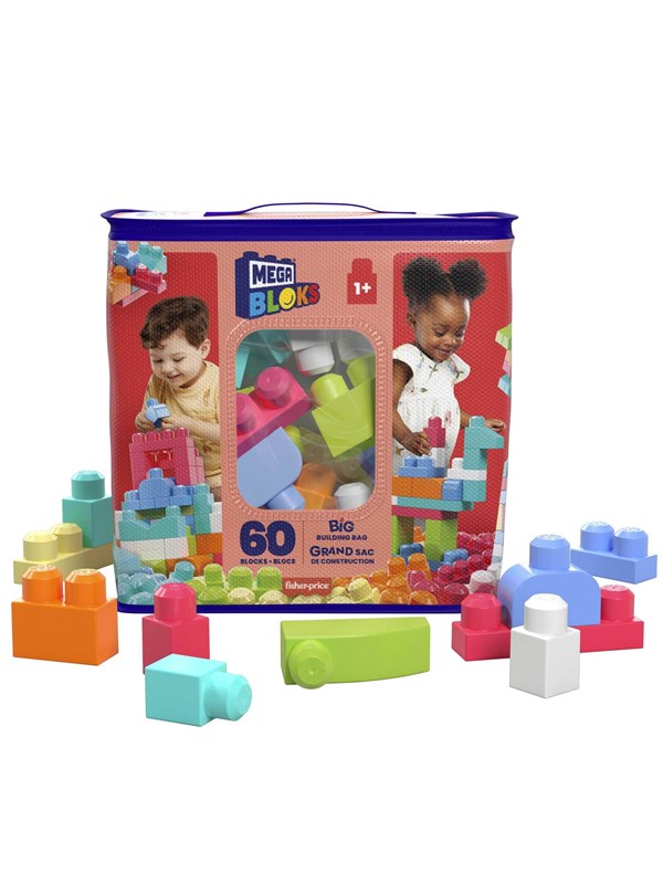 MEGA Bloks First Builders Iso rakennuspalikkapussi Pink