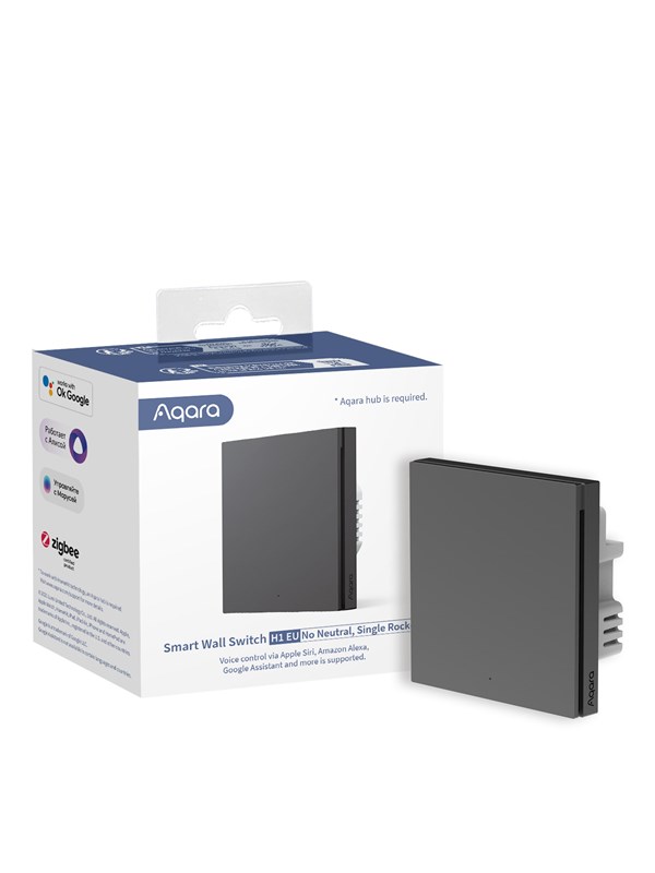 Aqara WS-EUK01-G, painikkeet, langaton, harmaa, polykarbonaatti (PC), sininen, ZigBee, valmiustila, tila