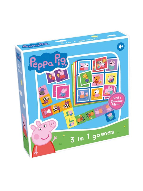 Tactic Peppa Pig 3 in 1 Lotto Domino Memo
