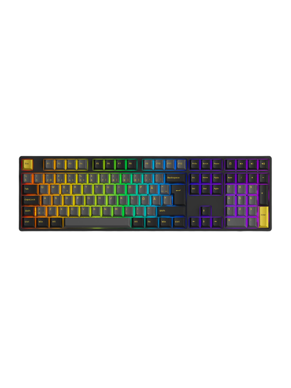 Akkogear 5108B Black/Gold - V3 Blue Pro Switch - Pelinäppäimistö - Universal - Musta