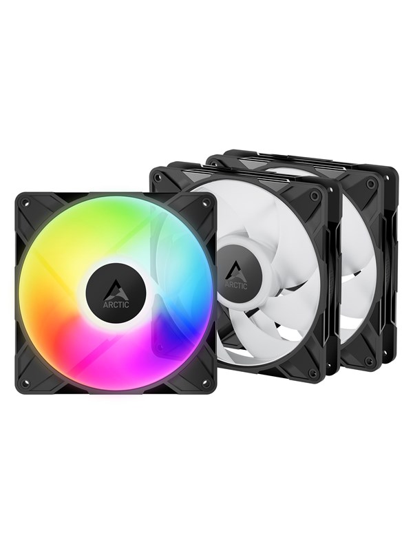 Arctic P14 Pro A-RGB - 3 Pack - Kotelotuuletin - 140mm - Musta RGB LED valolla