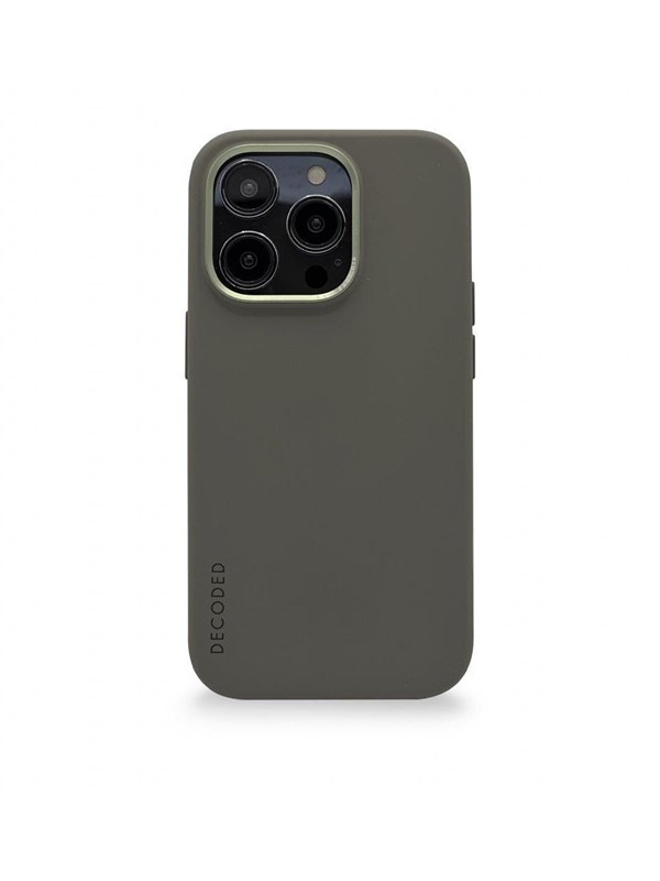 Decoded AntiMicrobial Silicone Backcover iPhone 14 Pro Max (6.7 inch) Olive