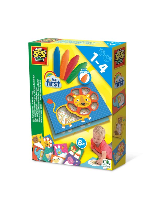 SES Creative My First Crayons - Animal cards