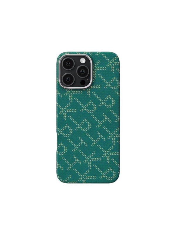 PITAKA Tactile Woven Case PTK Green/Gold - iPhone 16 Pro