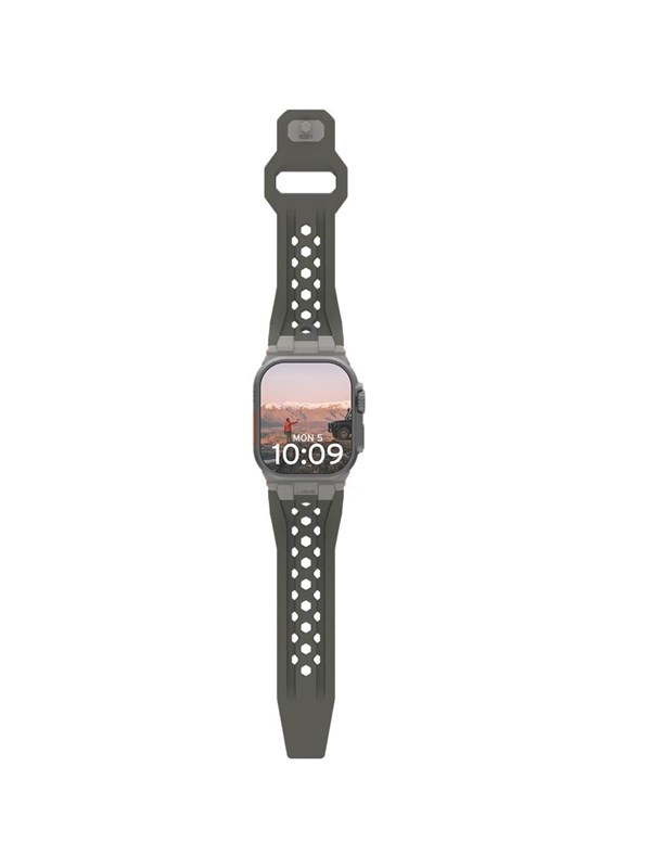 UAG Monarch Strap olive/titanium - Apple Watch 49mm/46mm/45mm/44mm