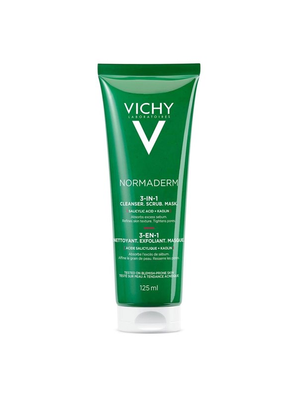 Vichy Normaderm 3-in-1 Scrub Cleanser & Mask 125ml