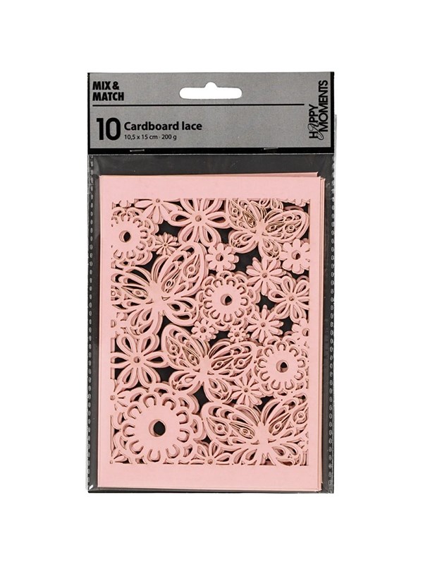 Creativ Company - Patterned cardboard Light red 10 pcs.