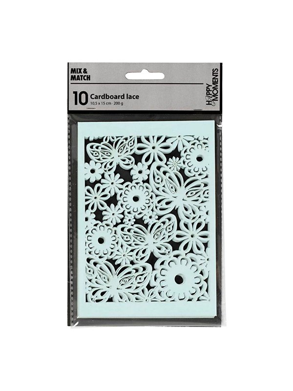 Creativ Company - Patterned cardboard Light blue 10 pcs.