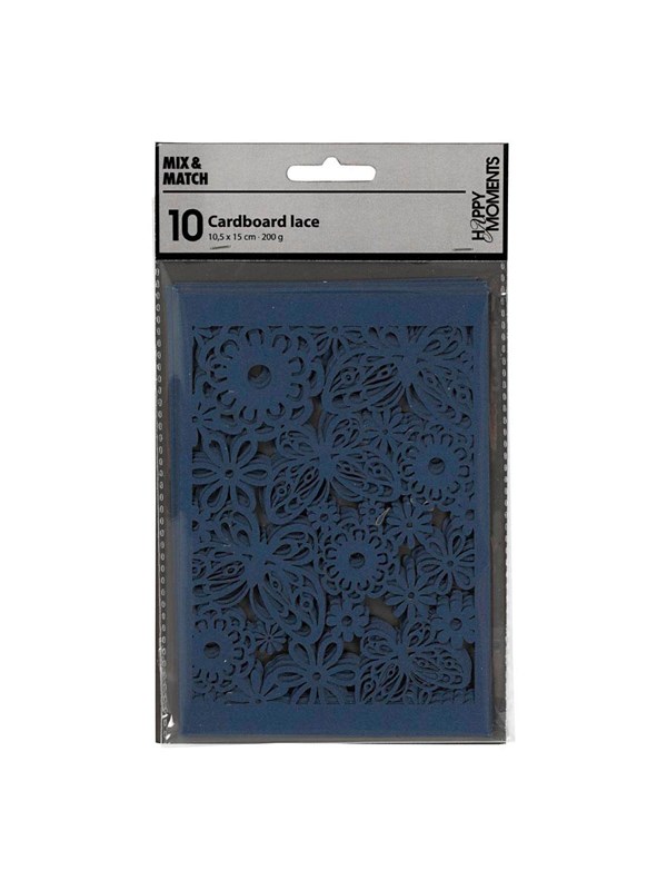 Creativ Company - Patterned cardboard Blue 10 pcs.