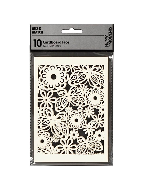 Creativ Company - Patterned cardboard Off-white 10 pcs.