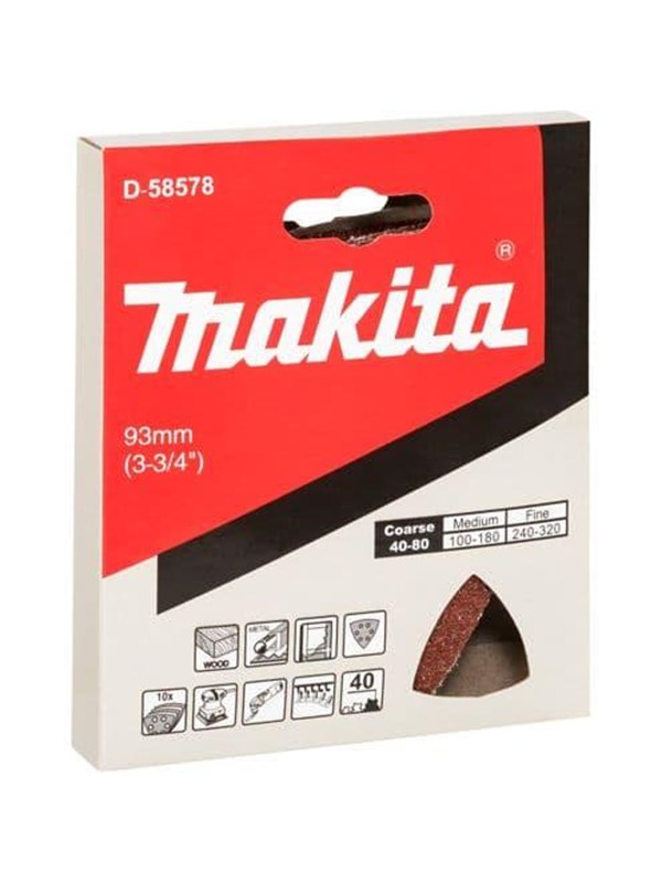 Makita D-58578 Delta Sanding Paper K40 10 Pieces