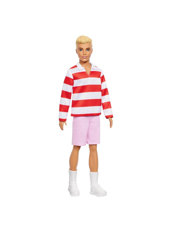 Barbie Fashionista Ken -nukke punaiset ja valkoiset raidat