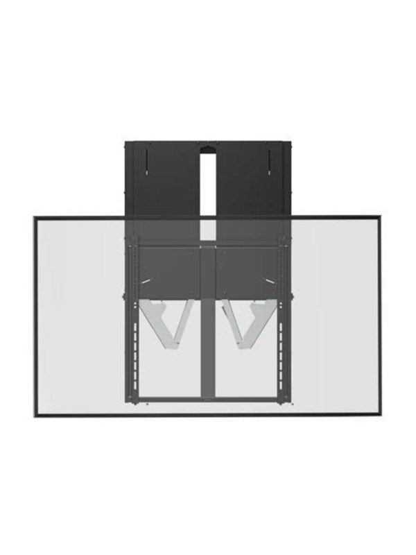 Deltaco OFFICE Manual Height-Adjustable Display Wall Mount - Max 65 kg - recommended for 74""