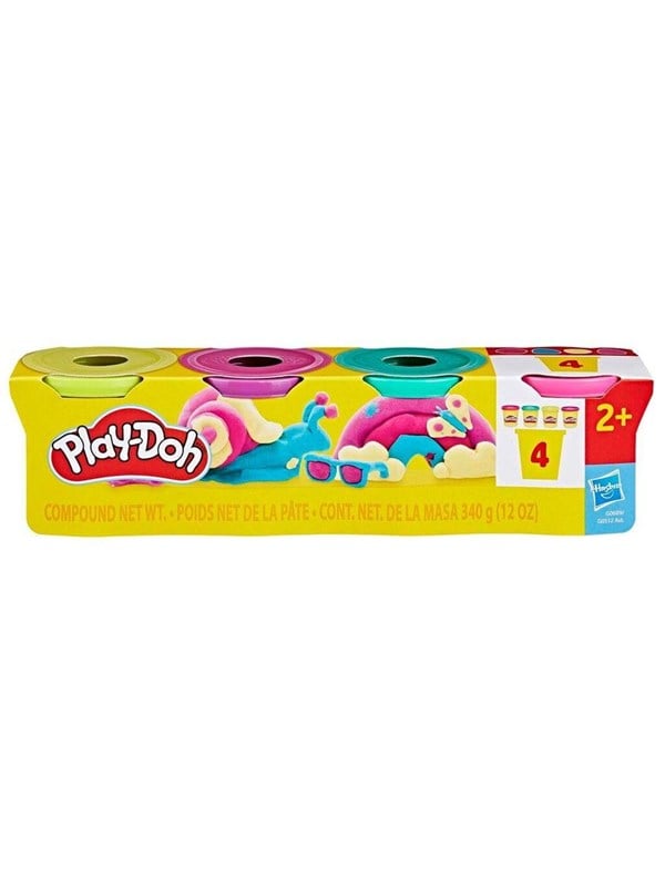 Play-Doh Vibrant 4 Pack Solid 340G