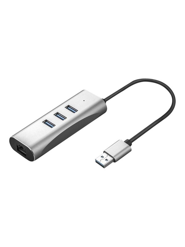 Roline VALUE - network adapter - USB-C 3.1 - USB 3.0 x 3 + Gigabit Ethernet x 1 + USB 3.1 x 1