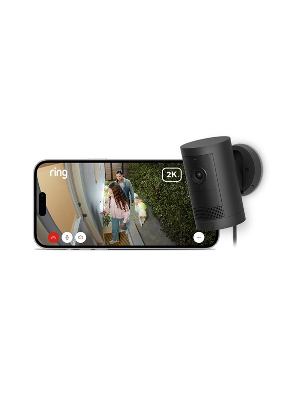 Ring Outdoor Cam Plus Plug-in Retinal 2K - Black