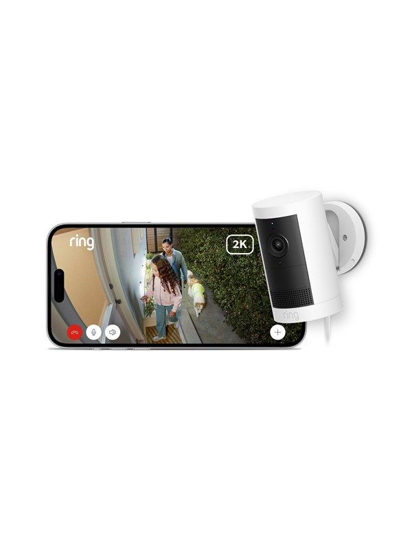 Ring Outdoor Cam Plus Plug-in Retinal 2K - White