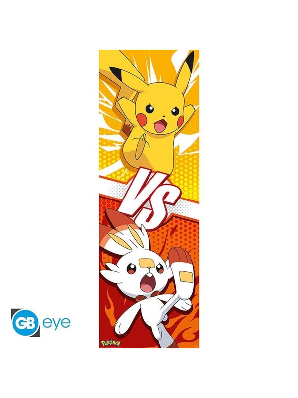ABYstyle - POKEMON Door Poster Pikachu and Scorbunny (53x158cm) - Juliste