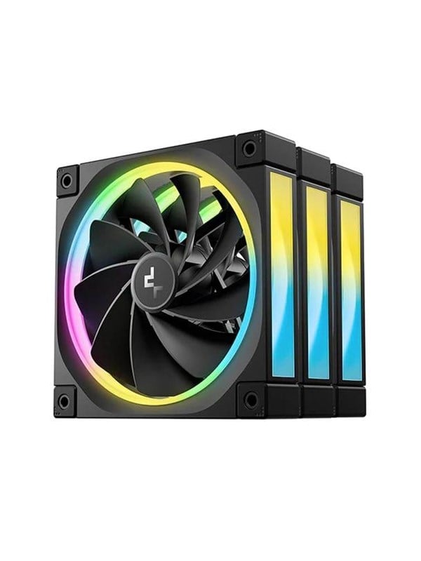 DeepCool FL12R Triple-Pack - Kotelotuuletin - 120mm - Musta RGB LED valolla - 34 dBA