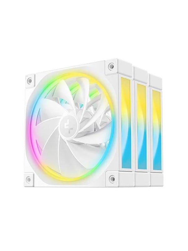 DeepCool FL12R White Triple-Pack - Kotelotuuletin - 120mm - Valkoinen, RGB-valolla - 32 dBA