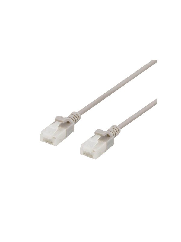 Deltaco patch cable - 3 m - grey - Harmaa - 3m
