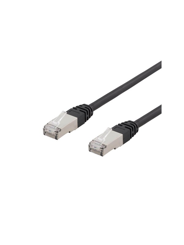 Deltaco LAN CAT 6 - F/UTP - Musta - 0.3m