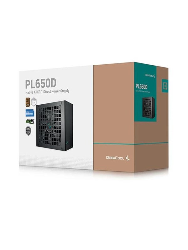 DeepCool PL650D Virtalähde - 650 Watt - 120 mm - ATX 3.0 - 80 Plus Pronssi sertifioitu