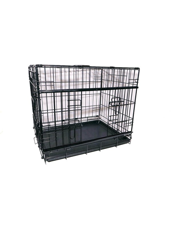 Active Canis - Premium liukuovellinen häkki - Musta - 107 x 71 x 79 cm