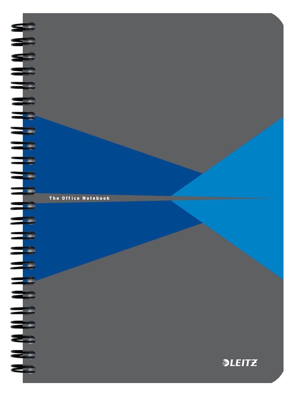 Leitz Office Notebook A5 ruled wirebound with cardboard cover blue
