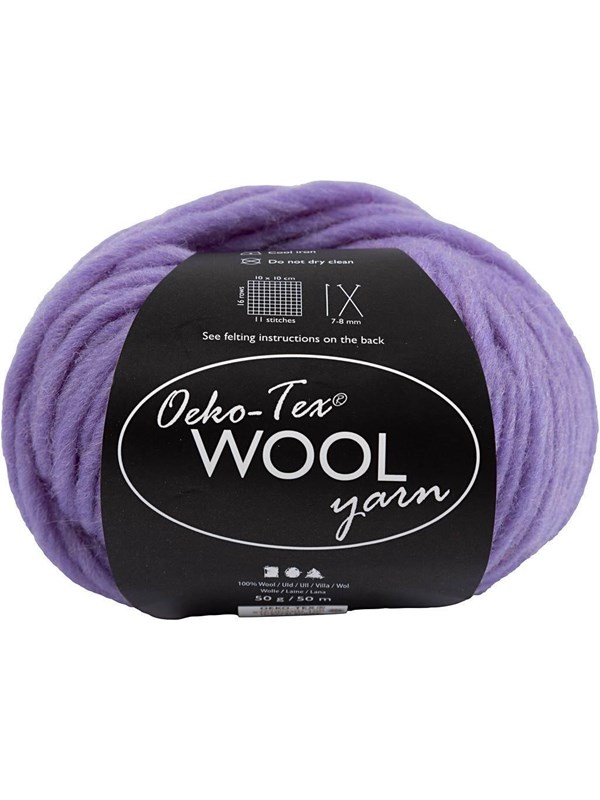 Creativ Company - Wool yarn Purple 50m