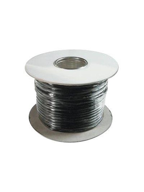 DIGITUS Flat Telephone Installation Cable - 100m - Musta - 100 meter