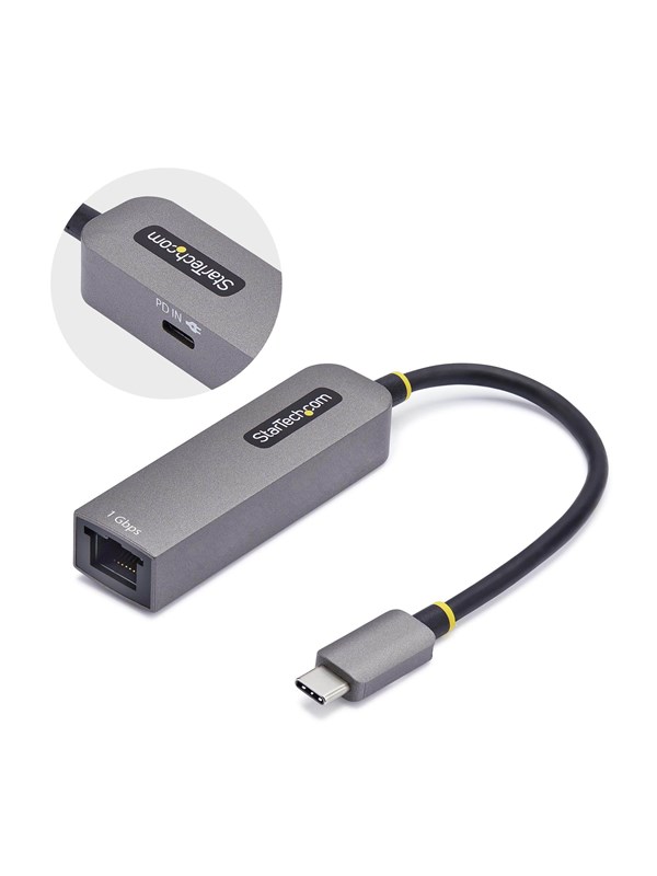 StarTech.com USB-C to Ethernet Adapter NIC 1Gbps - network adapter - USB-C 3.2 Gen 1 - Gigabit Ethernet + USB-C 3.2 Gen 1