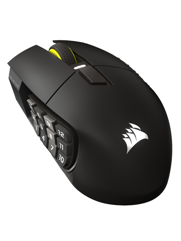 Corsair Scimitar Elite Wireless SE MMO - Gun metal - Pelihiiri - Optinen - 16 painiketta - Musta