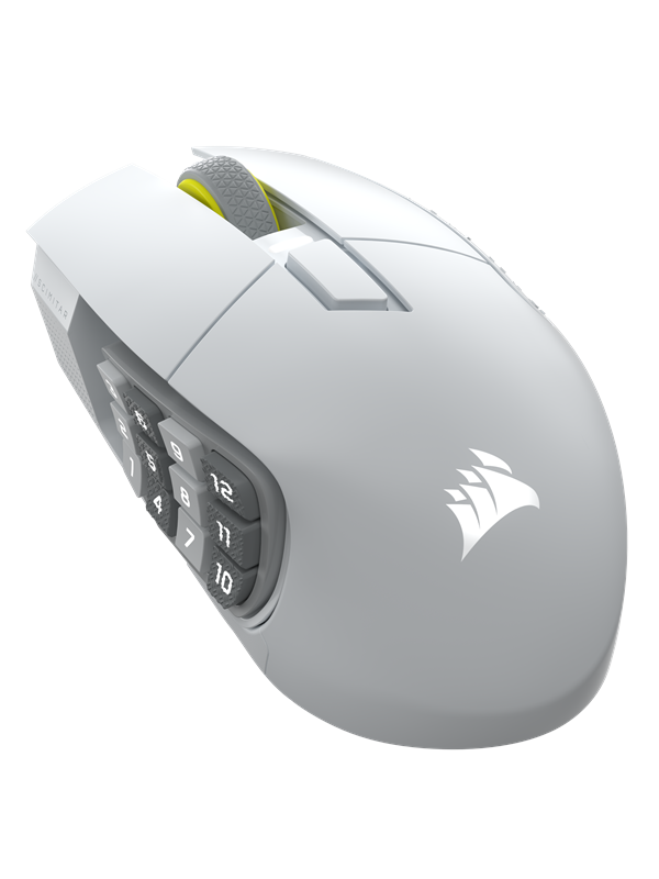 Corsair Scimitar Elite Wireless SE MMO - White - Pelihiiri - Optinen - 16 painiketta - Valkoinen