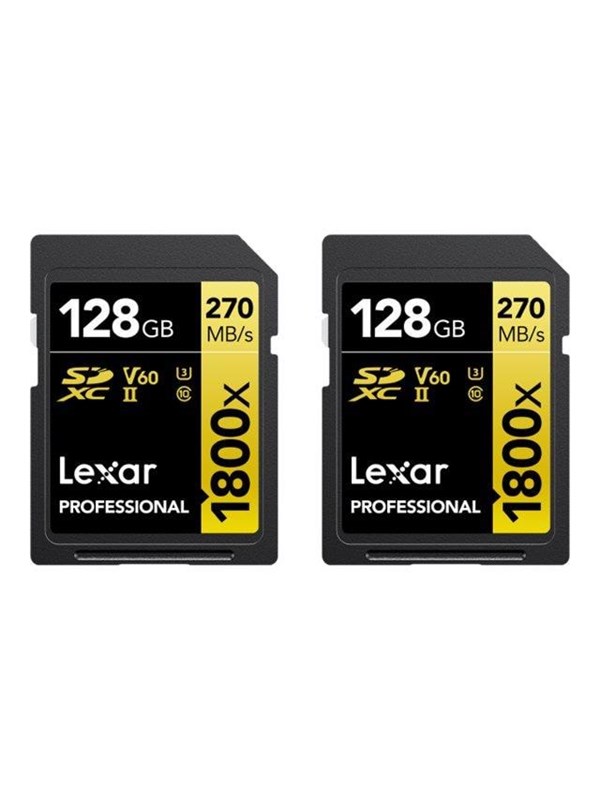 Lexar Professional GOLD Series - flash memory card - 128 GB - SDXC UHS-II