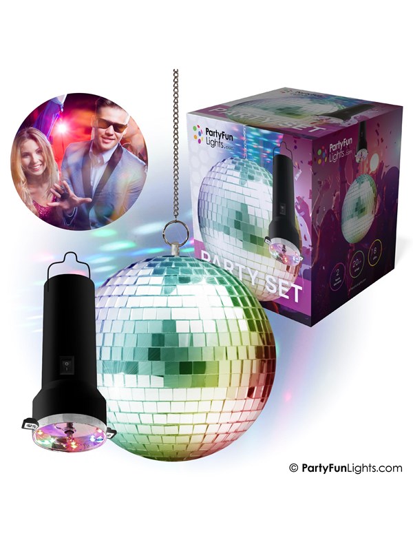 Party Funlight Rotating Mirror Ball with LED