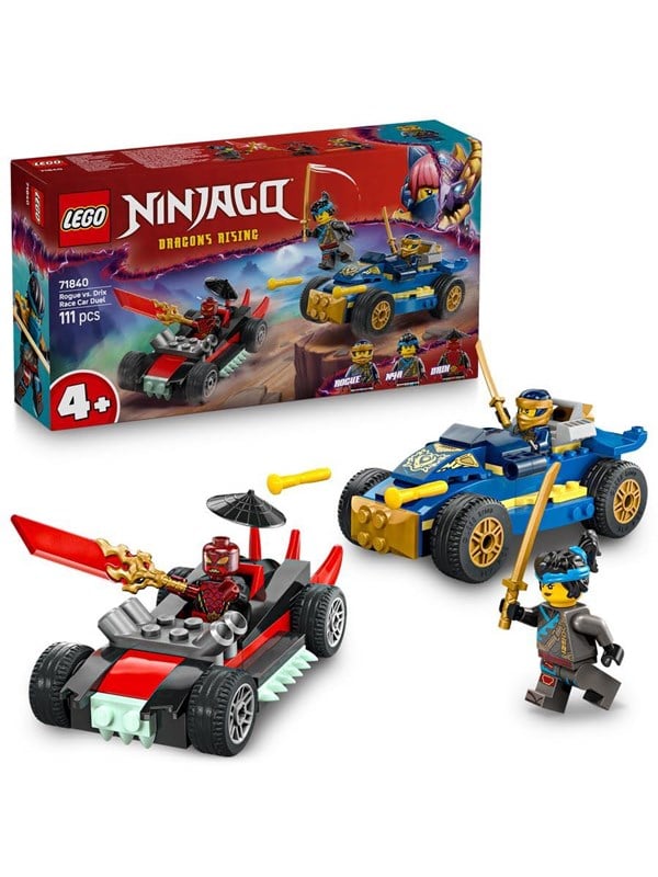 LEGO Ninjago 71840 Roguen ja Drixin kilpa-autojen kaksintaistelu