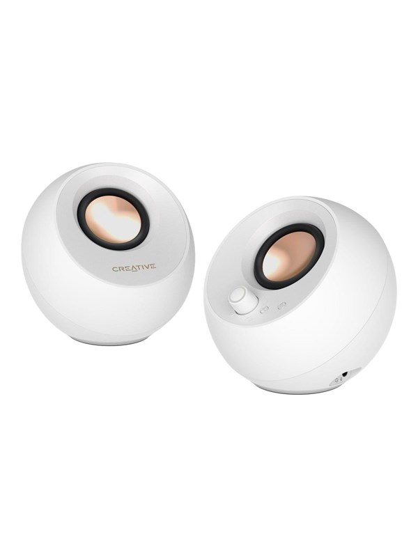 Creative Pebble Pro - White - Bluetooth - 2.0 kanava - musta