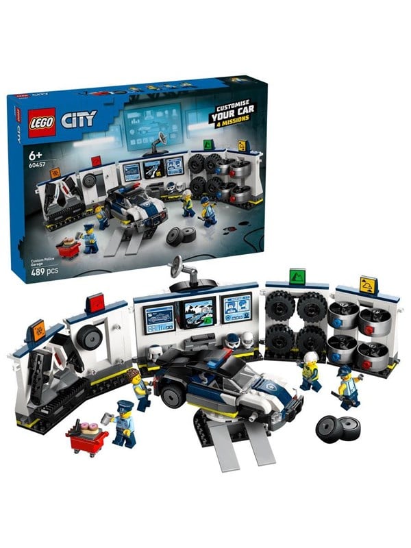 LEGO City 60457 Poliisiautojen tuunaustalli