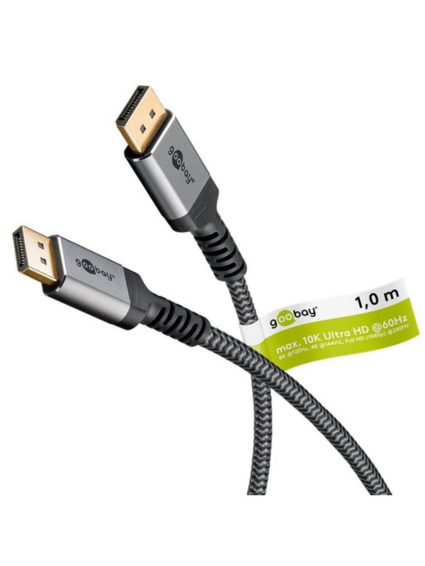 Pro DisplayPort Plus 2.0/2.1 - Näyttökaapeli - 2m - Harmaa