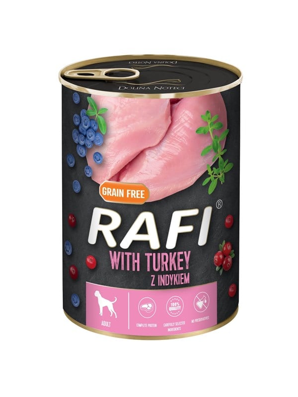 RAFI Viljaton märkäruoka koiralle kalkkunalla 400g