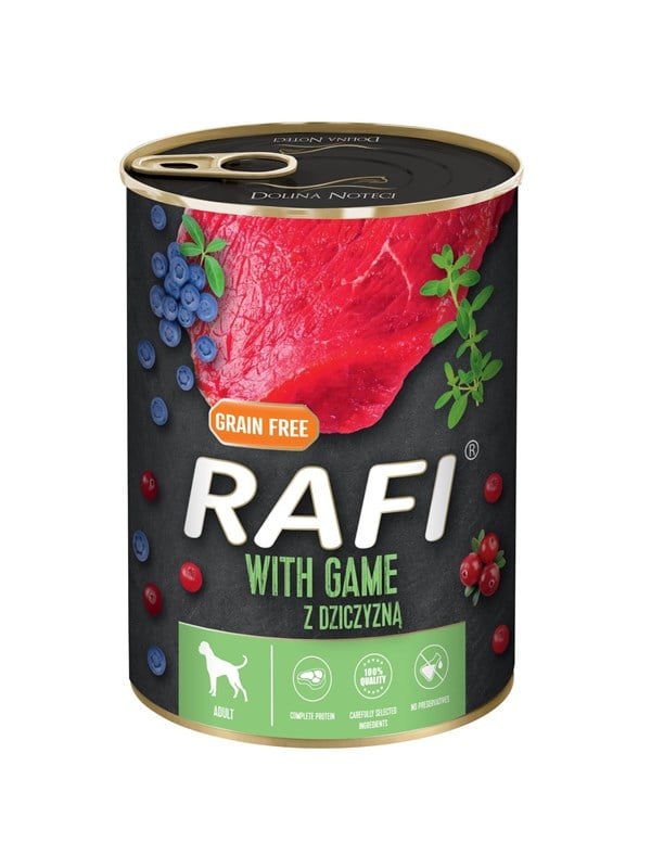 RAFI Viljaton märkäruoka koiralle riistalla 400g