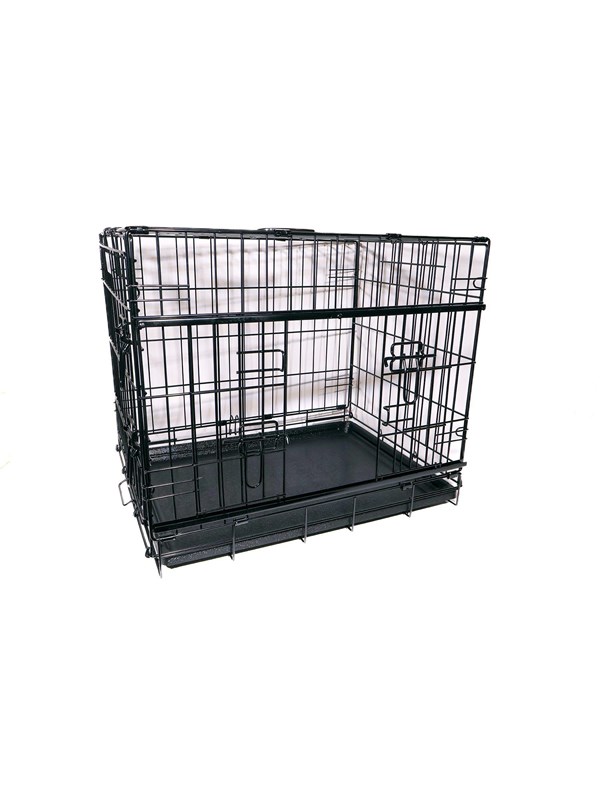 Active Canis - Premium liukuovellinen häkki - Musta - 61 x 46 x 51