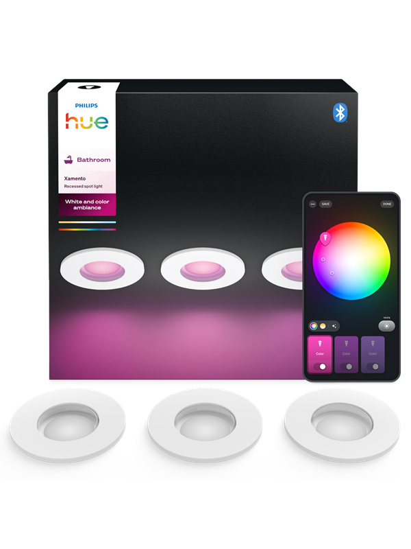 Philips Hue Xamento Bathroom- upotettu alasvalo, 3 kpl