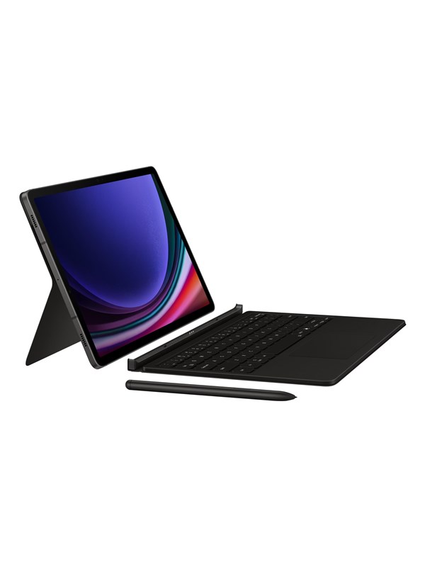 Samsung Galaxy Tab S10 FE / Tab S9 FE / Tab S9 - Book Cover Keyboard - Black (English) - Näppäimistö & Foliosetti - Musta